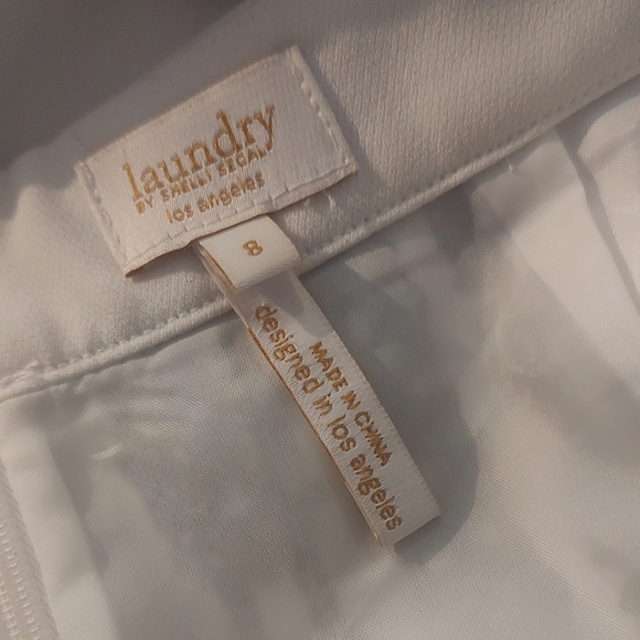 Laundry by Shelli Segal Blue and White Midi Pencil Skirt Size 8 EUC - Picture 9 of 11